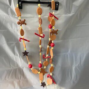 8 Foot Gingerbread, Candy Cane and Butterette Cookie Themed Christmas Garland.